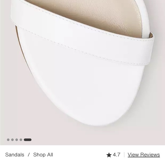 Stuart Weitzman NearlyNude white sandals in excellent condition (size 9) - Picture 7 of 8